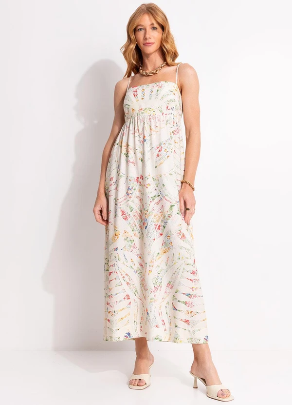 Farm - Vestido Longo Rendeira Bege 3