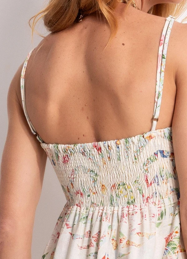 Farm - Vestido Longo Rendeira Bege 5