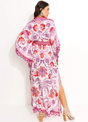 Farm - Vestido Longo Romance de Tucano Rosa - FARM