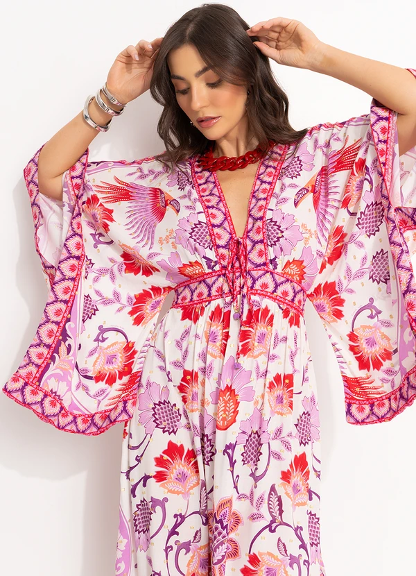 Farm - Vestido Longo Romance de Tucano Rosa 6