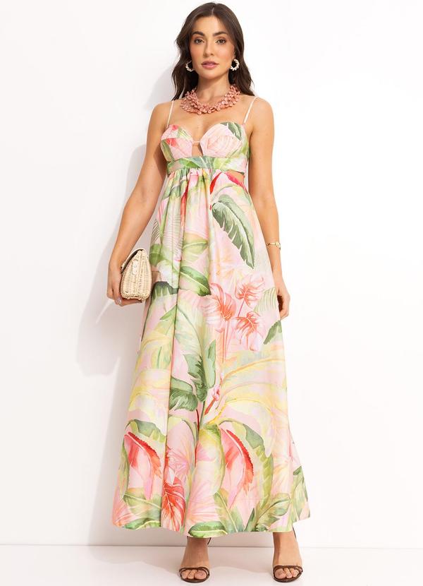 Farm - Vestido Longo Rosa