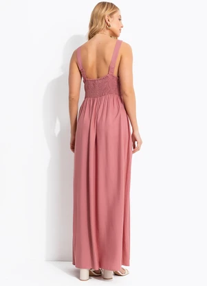 Colcci - Vestido Longo Rosa - COLCCI