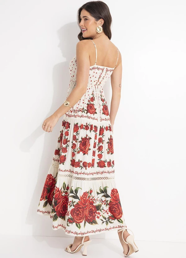 Farm - Vestido Longo Rosalia Bege 2