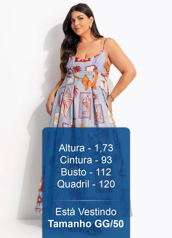 Farm - Vestido Longo Selo Tropical Azul 4
