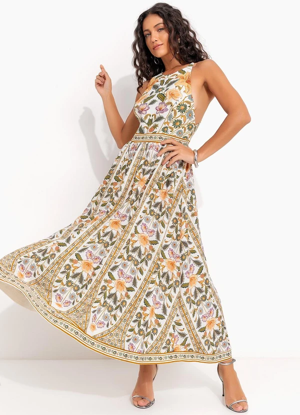 Farm - Vestido Longo sem Manga Marcelle Verde 6