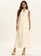 Doce Trama - Vestido Longo sem Mangas Verde - variação: Branco