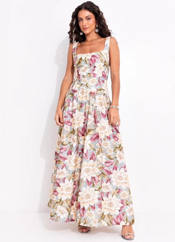 Farm - Vestido Longo Serena Azul