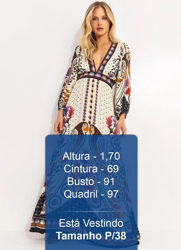 Farm - Vestido Longo Tapete de Arara Bege 5