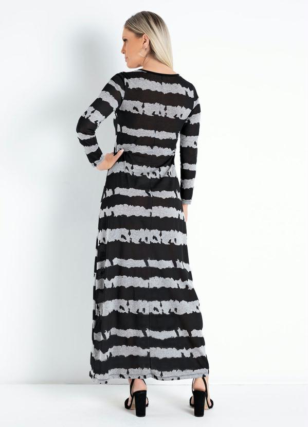 Queima Estoque - Vestido Longo Tie Dye Mescla com Mangas 2