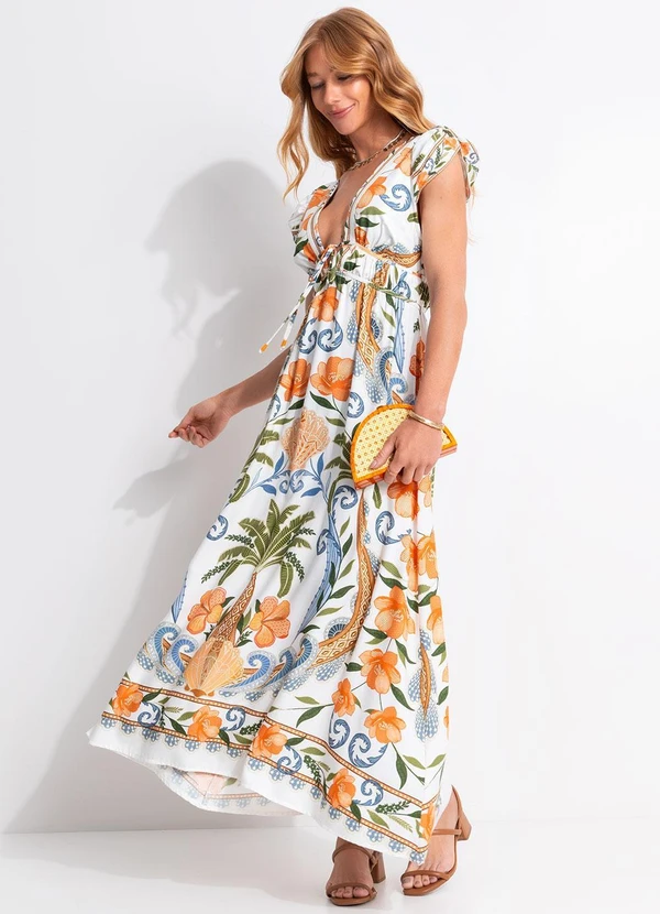 Farm - Vestido Longo Tina Bege 3