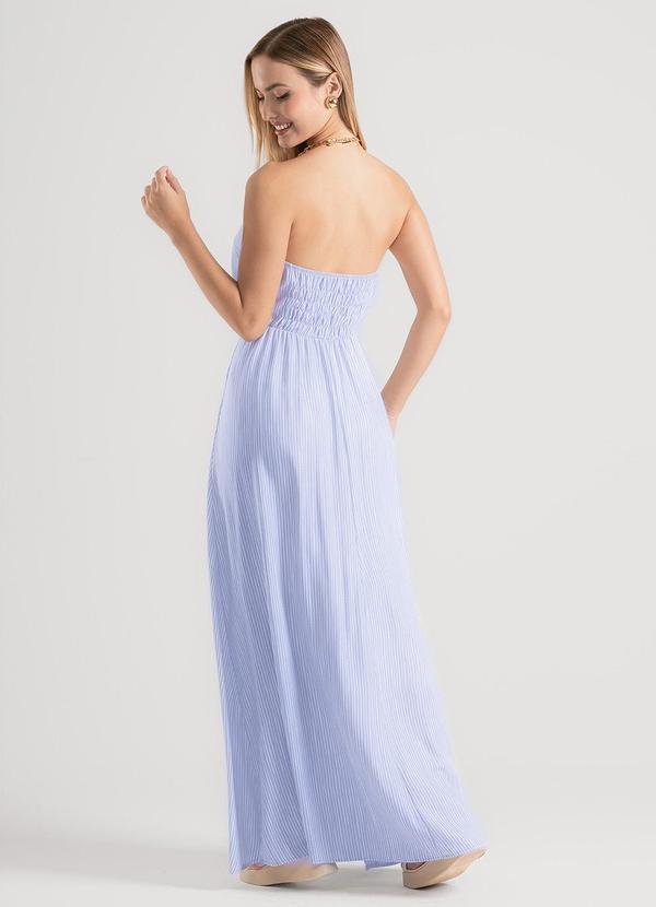 Cativa - Vestido Longo Tomara que Caia em Viscose Azul 2