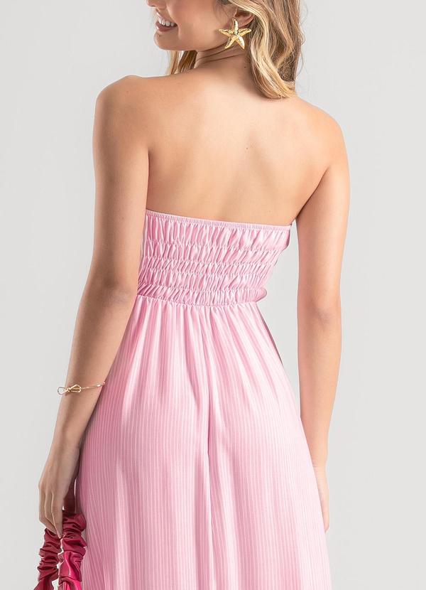 Cativa - Vestido Longo Tomara que Caia em Viscose Rosa 4