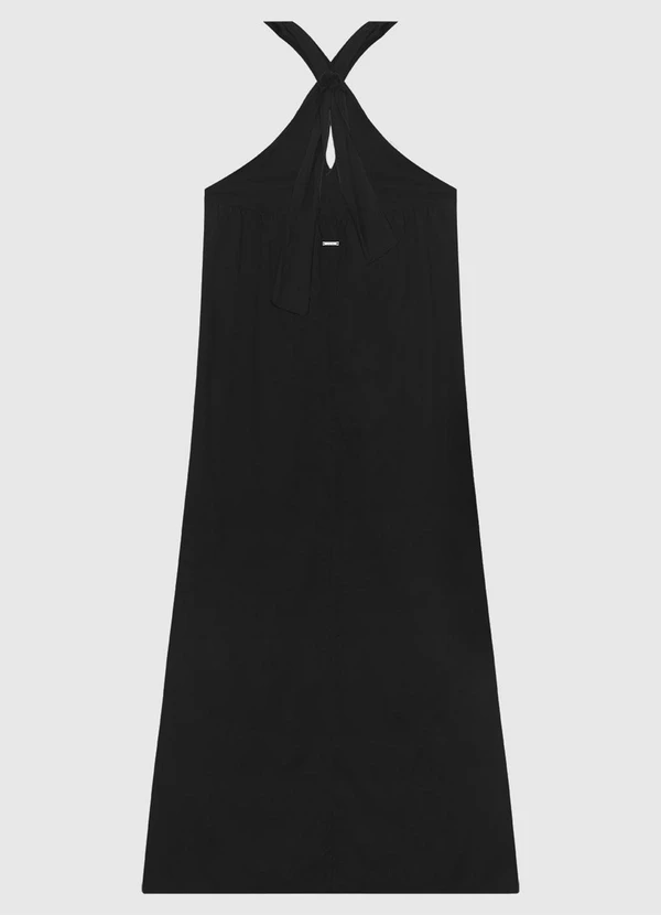 Enfim - Vestido Longo Transpassado Preto 2