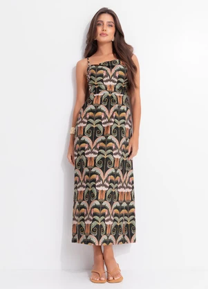 Farm - Vestido Longo Tucano Real Preto - FARM