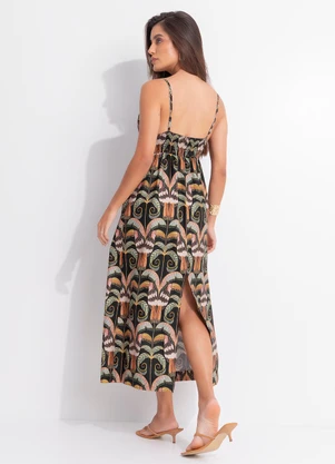 Farm - Vestido Longo Tucano Real Preto - FARM