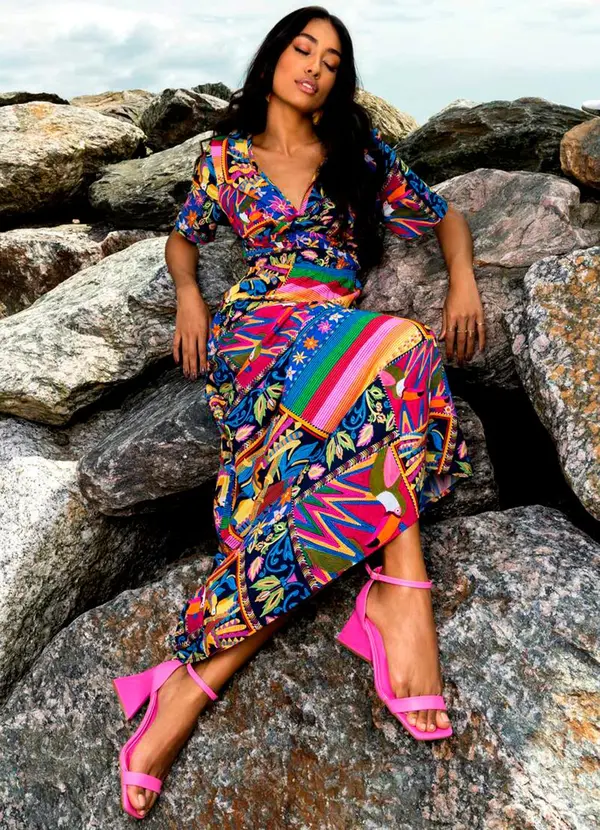 Endless - Vestido Longo Tucano Viscose Khyara Azul