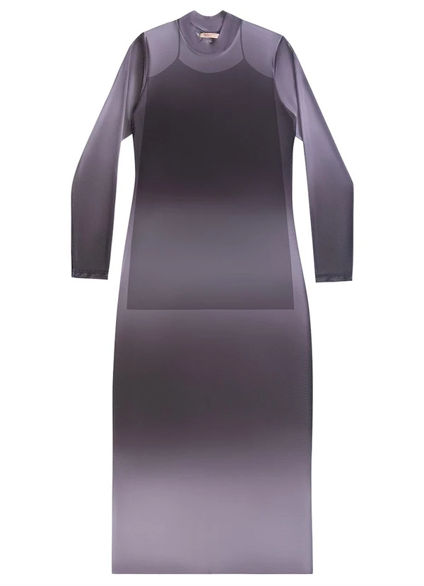 Angel - Vestido Longo Tule C/Combinacao Preto 3