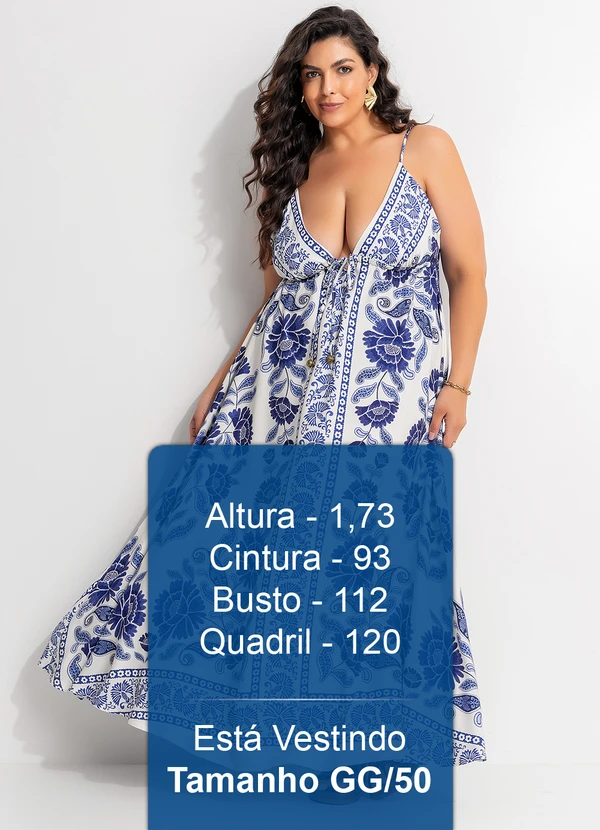 Farm - Vestido Longo Valentina Azul 10