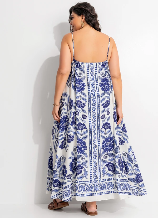 Farm - Vestido Longo Valentina Azul 9