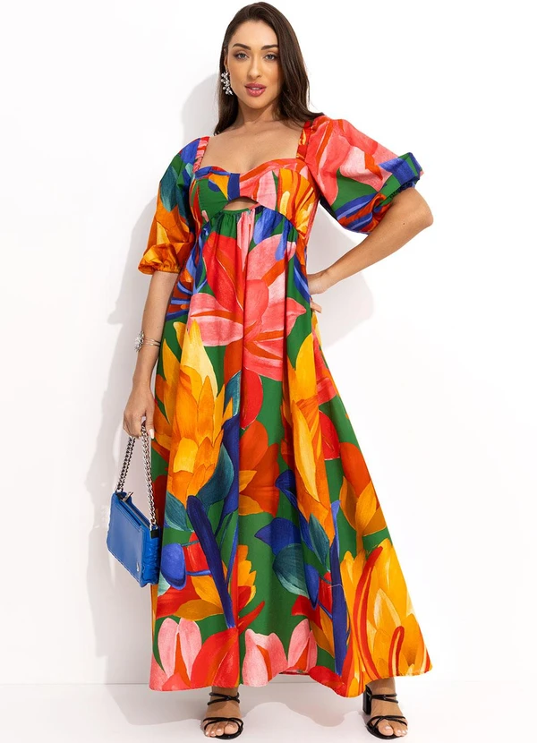 Farm - Vestido Longo Verde