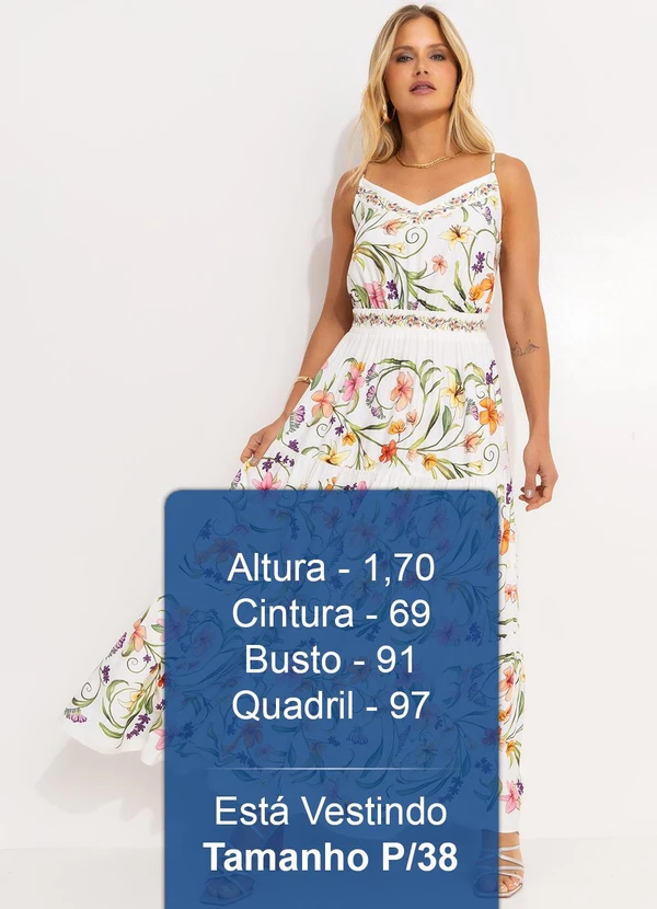 Farm - Vestido Longo Vestida de Flor Off White 5