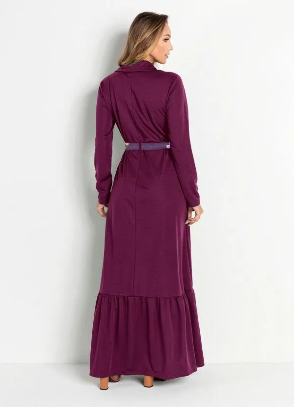 Rosalie - Vestido Longo Vinho 2