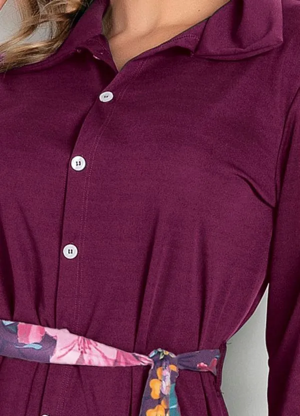 Rosalie - Vestido Longo Vinho 3