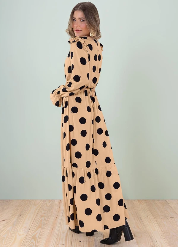 Angel - Vestido Longo Viscose Bege 2