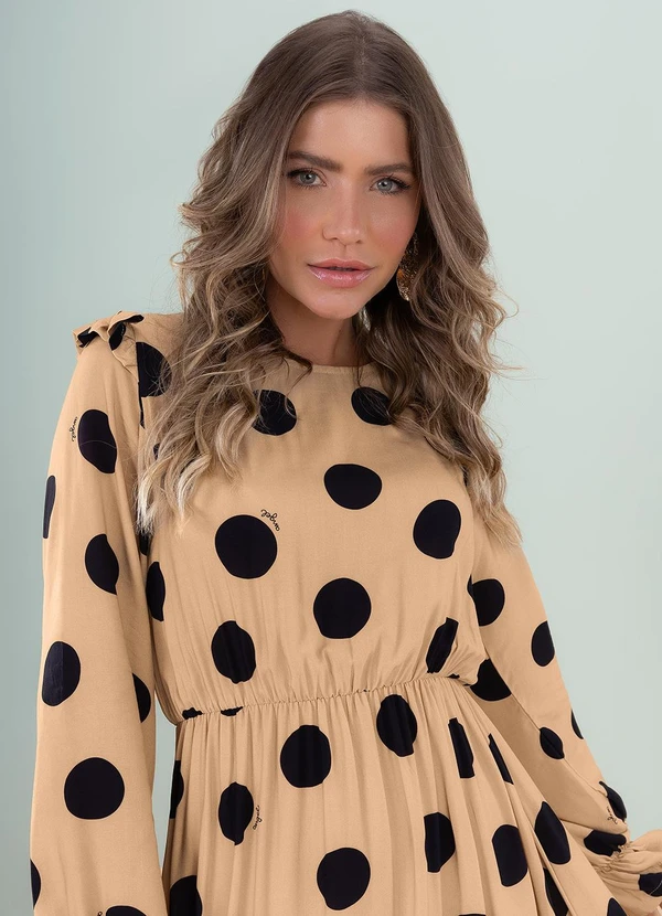 Angel - Vestido Longo Viscose Bege 3