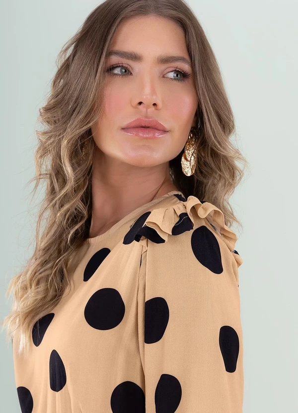 Angel - Vestido Longo Viscose Bege 4