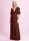 Angel - Vestido Longo Viscose Marrom - variação: Marrom