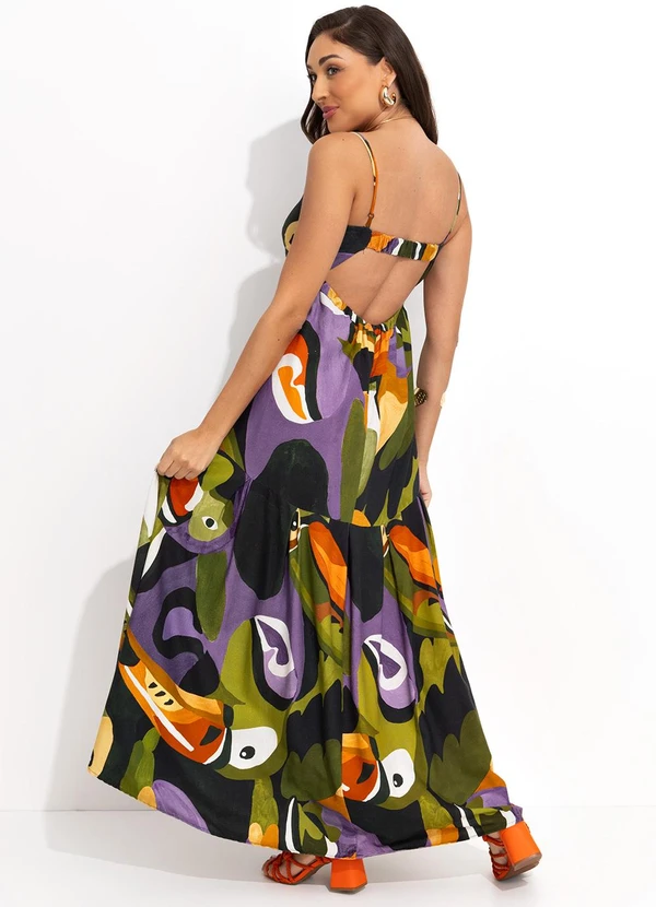 Farm - Vestido Longo Voo Doce Preto 2