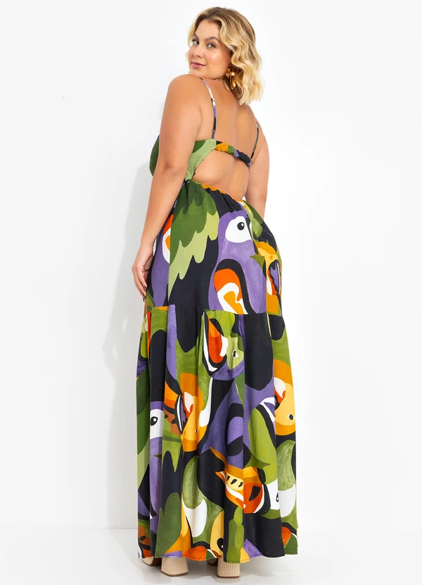 Farm - Vestido Longo Voo Doce Preto 10