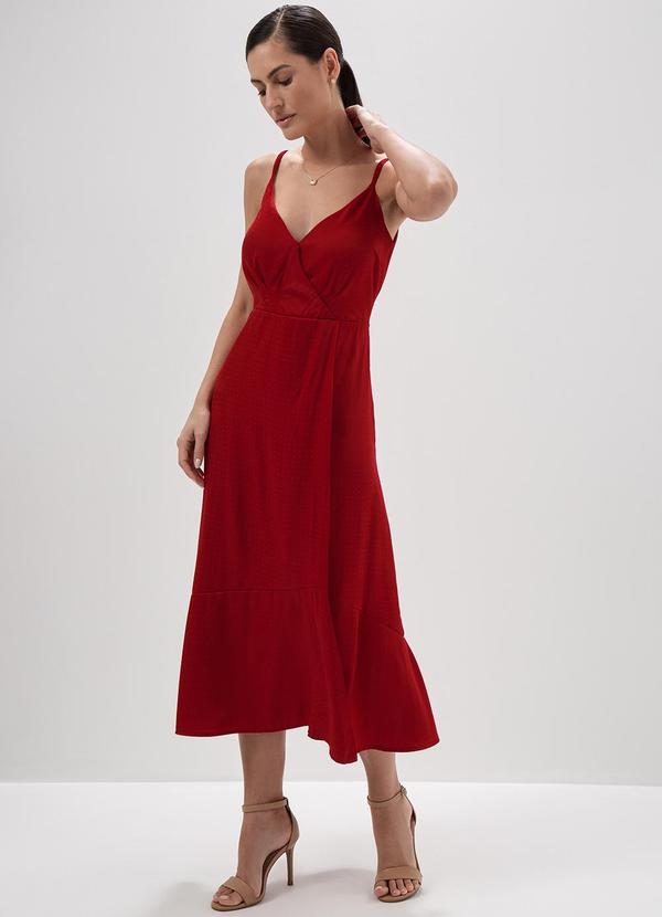 Principessa - Vestido Longuete de Alças Vermelho Marlete 1