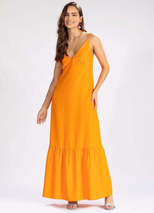 Hering - Vestido Longuete em ViscolinhoLaranja
