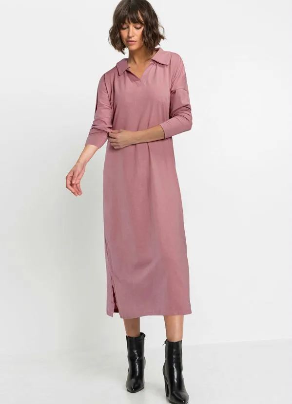 bonprix - Vestido Longuete Rosa