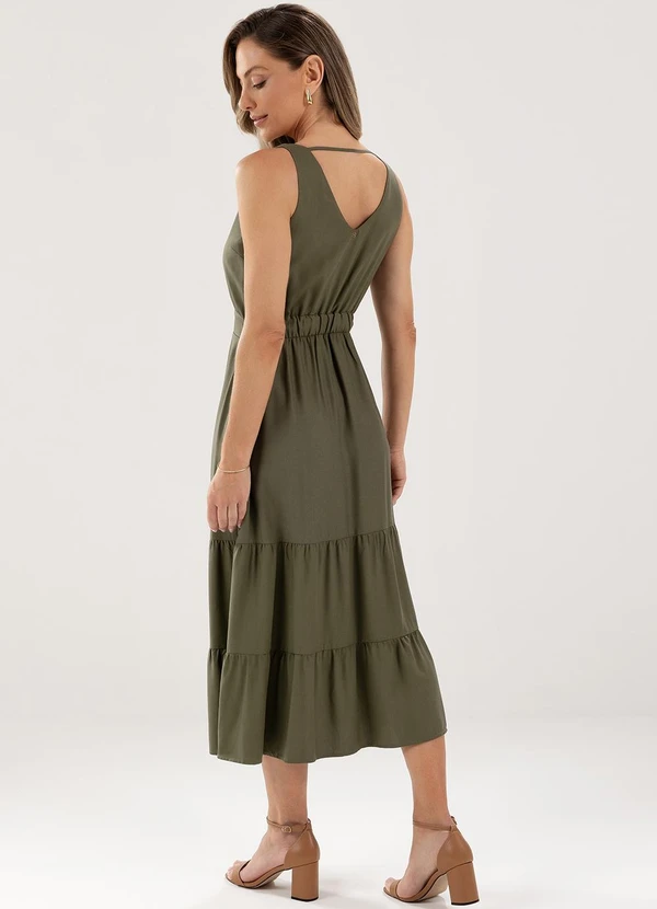 Principessa - Vestido Longuete Verde Musgo Lua 2