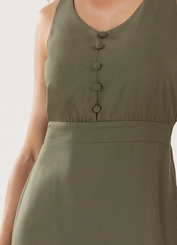 Principessa - Vestido Longuete Verde Musgo Lua 4