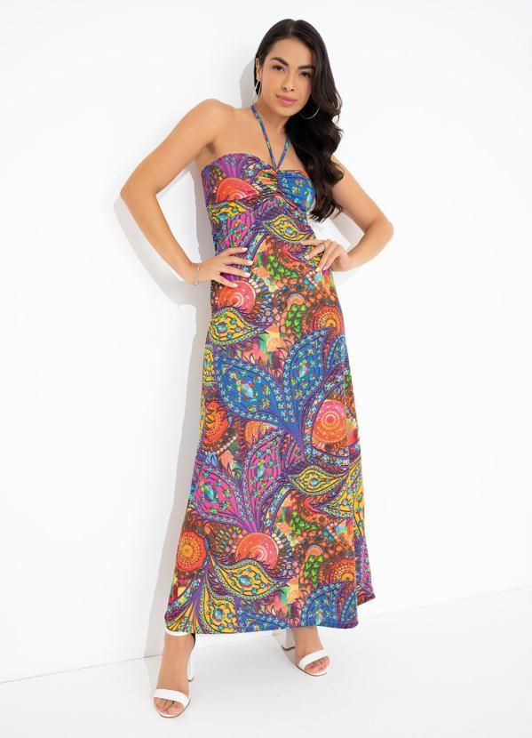 Outlet - Vestido Mandalas com Amarração Ajustável 3