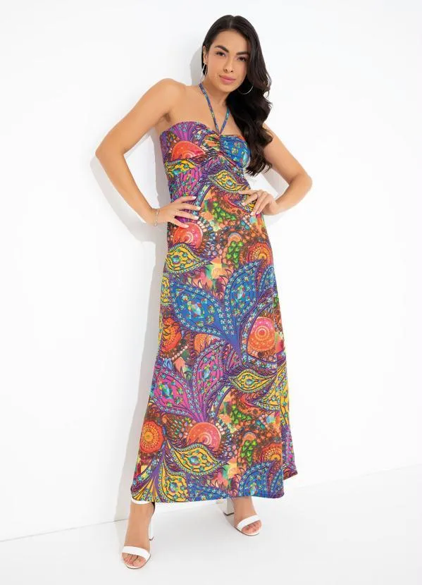 Queima Estoque - Vestido Mandalas com Amarração Ajustável 3