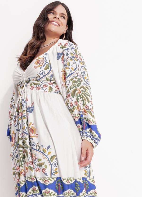 Farm - Vestido Manga Sonho Guarana Off White 11