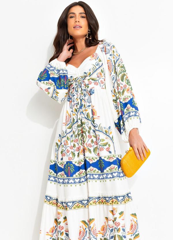 Farm - Vestido Manga Sonho Guarana Off White 3