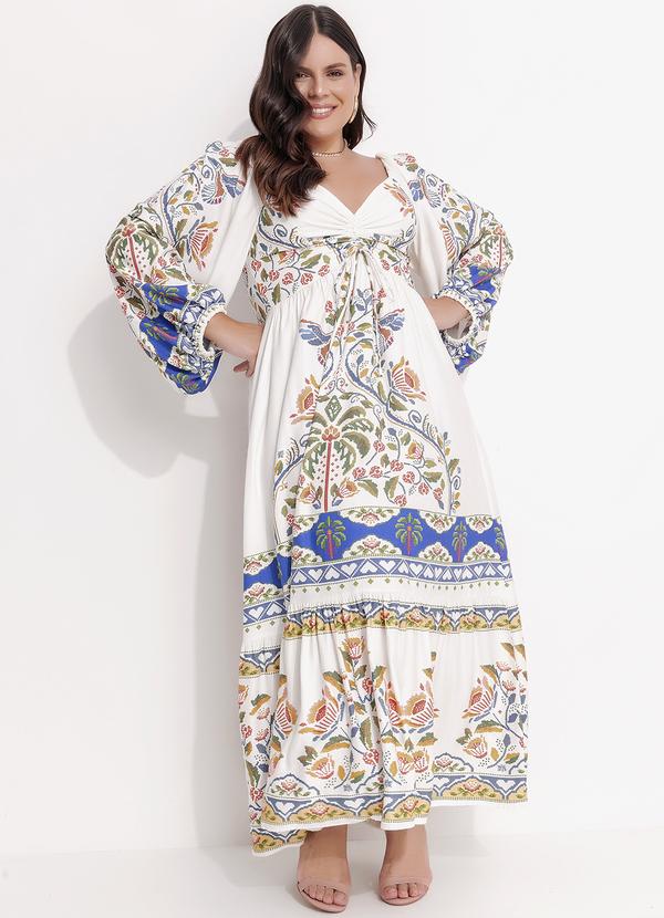 Farm - Vestido Manga Sonho Guarana Off White 8