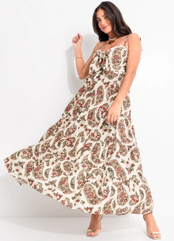 Farm - Vestido Marias Floral Raiana Bege 3
