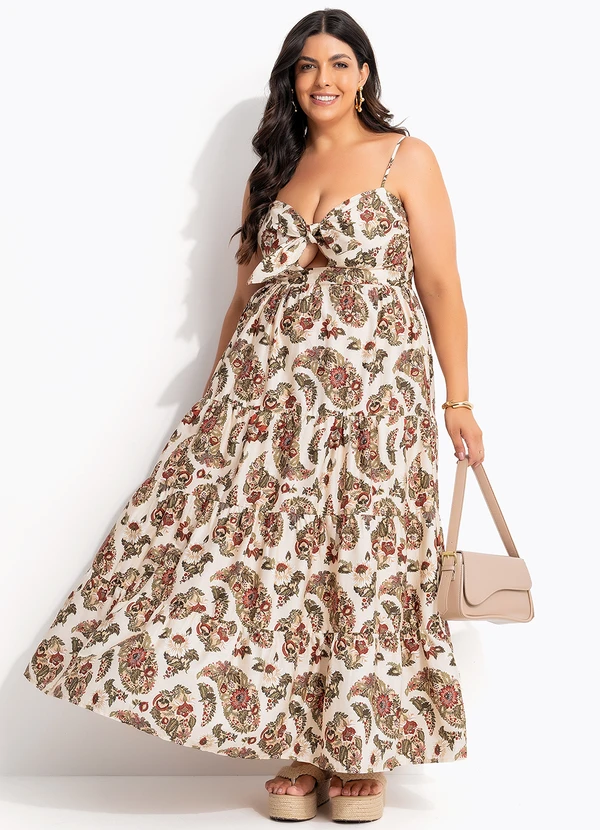 Farm - Vestido Marias Floral Raiana Bege 8