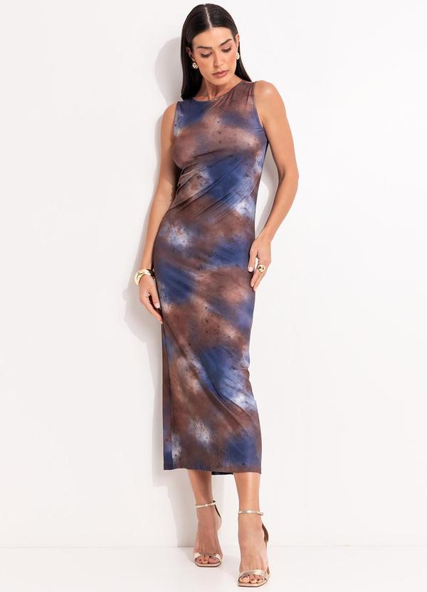 Vestido (Marmorizado) em Malha Fria