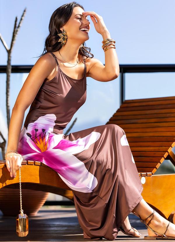 Quintess - Vestido Marrom em Malha Fria 2