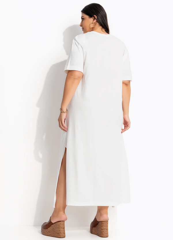 Farm - Vestido Midi Coco Gelado Off White 11