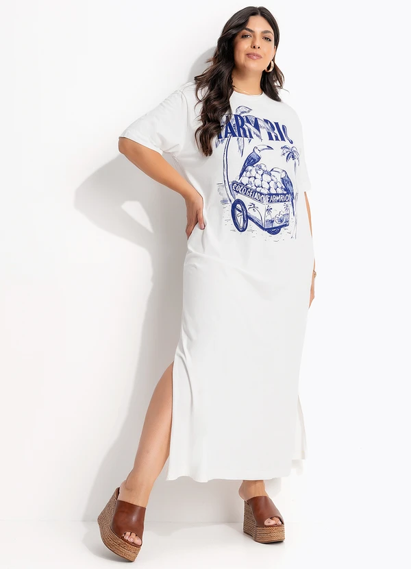 Farm - Vestido Midi Coco Gelado Off White 12