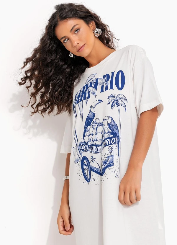 Farm - Vestido Midi Coco Gelado Off White 7